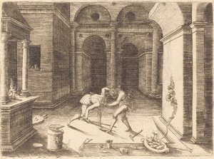To lærlinger kjemper av Jean de Gourmont I