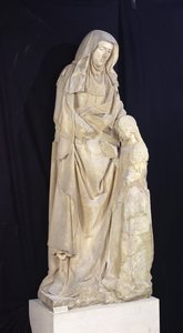 St. Anne utdanner jomfruen, fra Chateau des Ducs de Bourbon, Chantelle, ca. 1500-03 av Jean fl.c.1465 c.1516 Guilhomet