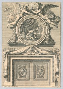 Design for Mantlepiece, fra "Cheminées a la Modern" av Jean le Pautre