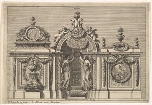 Design for et tabernakel med to varianter, fra: Tabernacles à l
