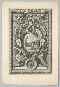 Ark fra settet, "Peaneaux Ornaments for... Paneling" av Jean le Pautre
