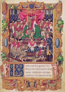 Henri II leder et kapittelmøte i den franske ridderordenen Saint-Michel