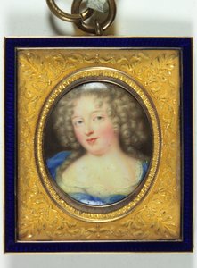 En dame kalt Francoise-Marguerite De Sevigne, grevinne De Grignan (emalje)