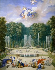 Frankrike, Versailles, Vannleker i hager, av Jean Cotelle