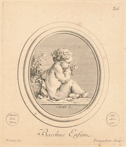 Bacchus enfant av Jeanne Antoinette Poisson, marquise de Pompadour after François Boucher after Jacques Guay