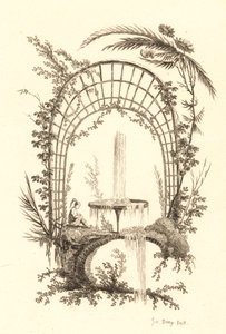 Fontene under pergola av Jeanne Deny