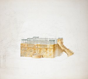 Queen Mary's Bower, Chatsworth (akvarell på papir)