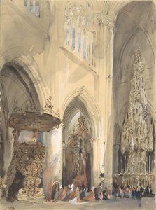 Interiør i St. Jacques-kirken, Louvain, 1807-54.