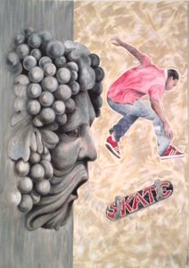 Skate, 2009 (akryl og pastell på lerret)