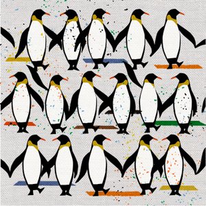 Dancing Penguins, 2022 (blandet media)