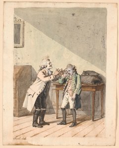 En scene av P.A. Heibergs "De Vonner og de Vanner". av Jens Juel