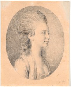 Portrett av Susanne Elisabeth Holm, kalt Julie, Juels første forlovede av Jens Juel