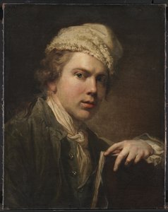 Selvportrett med Portfolio av Jens Juel