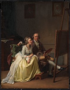 Kunstneren og hans kone Rosine, født Dørschel av Jens Juel