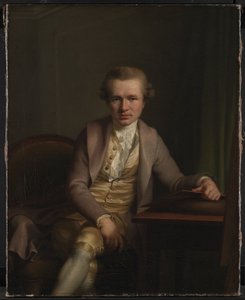 Gravøren Johann Friderich Clemens ved sitt arbeidsbord av Jens Juel