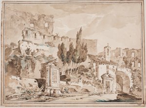 Interiøret i Colosseum, Roma av Jens Petersen Lund