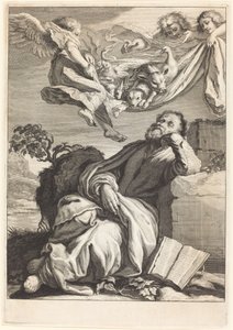 Drømmen om St. Peter av Jeremias Falck after Johann Liss