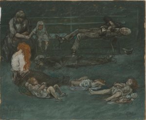 Parkbenk om natten, 1909.