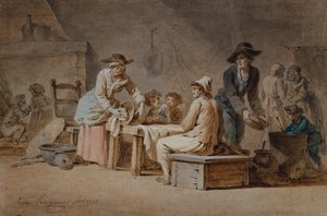 En bondefamilie i et indre av Jerome Preudhomme