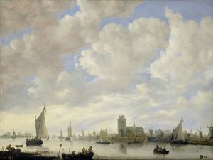 Utsikt over Merwede ved Dordrecht, ca. 1660