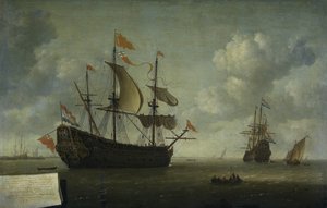 Ankomsten til Royal Charles Ankomsten av det engelske flaggskipet 