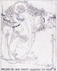 And One by One Crept Silently to Rest, ca. 1902-3 (penn og svart blekk på vellum)