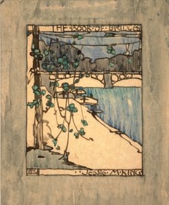 Frontispice for "The Book of Bridges", ca. 1911 (akvarell og blekk på papir)