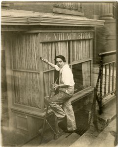 Charlotte Powell, landsbymaler, ca. 1905-16 (foto av gelatinsølv) av Jessie Tarbox Beals
