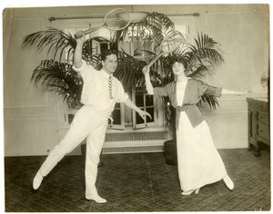 Nye parisiske dansere Señor Sebastian & Mme Mann - de danset ved åpningen av Albemarle Hoffman Roof Garden, ca. 1905-18 (gelatinsølvfoto) av Jessie Tarbox Beals
