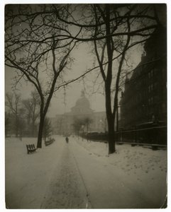State House i Storm, Boston, USA, ca. 1902-10 (foto av gelatinsølv) av Jessie Tarbox Beals