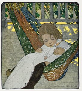 Rocking Baby Doll i dvale av Jessie Willcox Smith