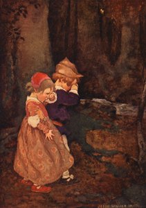 The Babes In The Wood (farge litho) av Jessie Willcox Smith