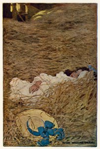 The Hayloft (farge litho) av Jessie Willcox Smith