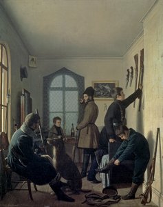 Forberedelser til jakt, 1836 av Jevgraf Fiodorovitch Krendovsky