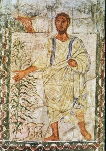 Moses og den brennende busken (tempera på gips) av Jewish School