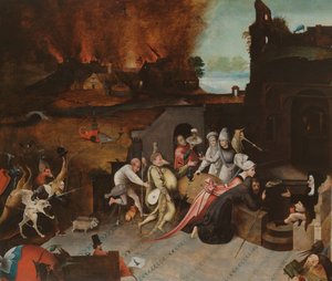 Fristelsen til St Anthony av Jheronimus Bosch (copy after)