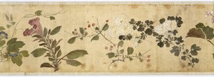 Ett hundre blomster, tidlig på 1600-tallet (malt silke)