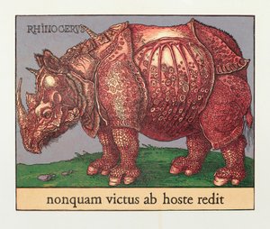 Red Rhino, 2007 (tresnitt) av Jim Monson