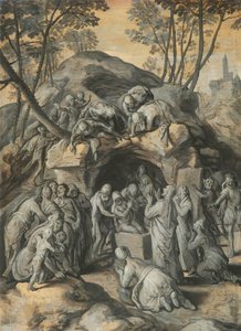 Nederlandsk: Lasarus#39; oppstandelse Lasarus#39; oppstandelse av Joachim Beuckelaer