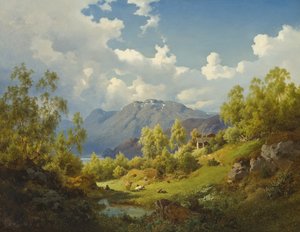 Landskap, Motiv fra Nummedalen i Norge, 1850