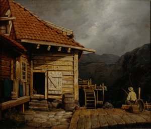 Mill by Svartediket (oil on canvas)