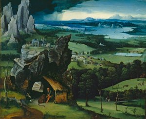 Landskap med St. Hieronymus, 1516-7