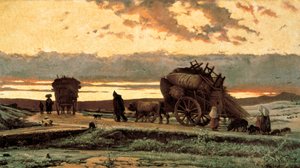 Sorg. Smerte quot;” (eller vinter): scene som viser bøndefamilier som blir jaget bort fra jorden sin. Maleri av Joaquim Vayreda i Vila (1843–1894). 1876. Barcelona. Catalonia nasjonalmuseum for kunst. av Joachim Vayreda i Vila