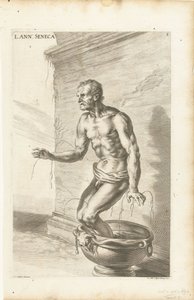 Seneca, gravert av Richard Collin av Joachim von (after) Sandrart