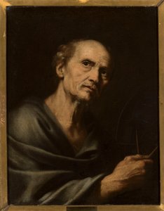 Portrett av en mann med passer av Joachim von Sandrart