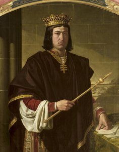 Portrett av kong Ferdinand II av Aragon (1452-1516) av Joachin Dominguez Becquer