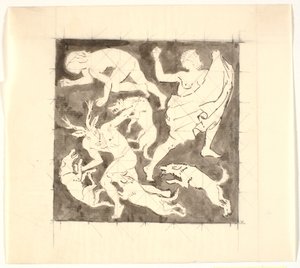 Actaeons død av Joakim Frederik Skovgaard