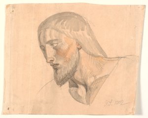 Studie av hodet av Joakim Frederik Skovgaard