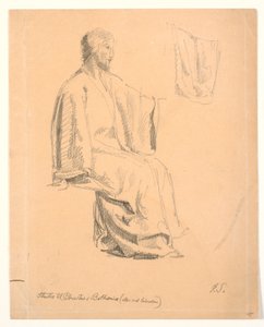 Studie av sittende Kristus av Joakim Frederik Skovgaard