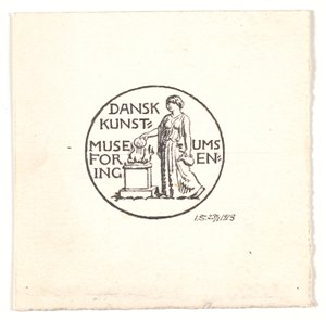 Utkast til vignett for Danske Museers Kunstforening av Joakim Frederik Skovgaard